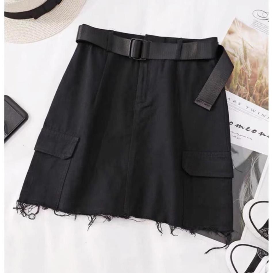 Chân Váy KAKI TÚI HỘP 02 Nữ (Kèm DÂY THẮT LƯNG xịn xò)