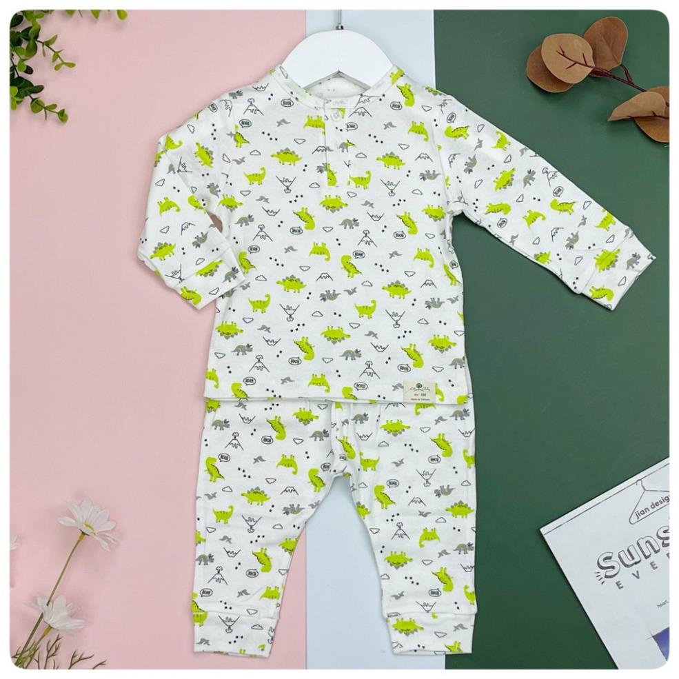 Bộ sơ sinh cotton  Bé trai  Litibaby, size 6M - 36M, dành cho bạn từ 5kg đến 14kg,