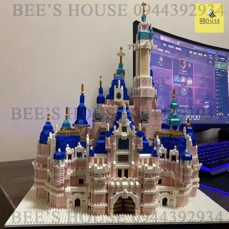 [~4000PCS] ĐỒ CHƠI XẾP HÌNH LẮP RÁP LEGO MINI BLOCK MÔ HÌNH KIẾN TRÚC LÂU ĐÀI DISNEYLAND CÔNG CHÚA LỘNG LẪY LEGO BÉ GÁI