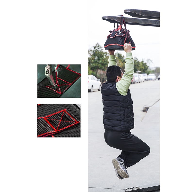 Túi Đựng Dụng Cụ Sửa Chữa Đa Năng Chống Thấm Nước Chống Rơi Vỡ Bằng Vải Oxford 1680D Kích Thước Lớn Mới