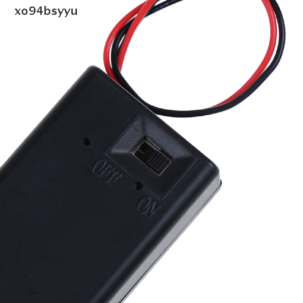 Hộp Đựng Pin 9V Volt PP3 Xo94Bsyu Có Dây / Nắp Công Tắc Bật / Tắt Ốp