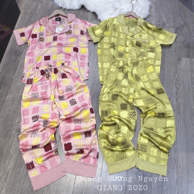 Bộ lụa satin hàng đẹp cho nữ dưới 60kg