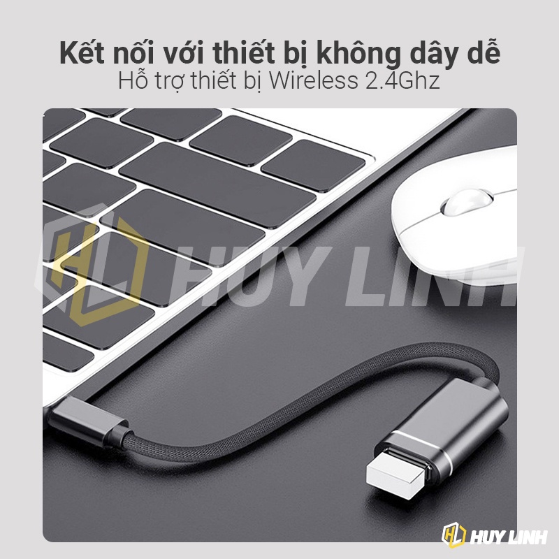 Cáp chuyển OTG ra USB 3.0 - HL401 dây bọc dù kết nối chuột bàn phím