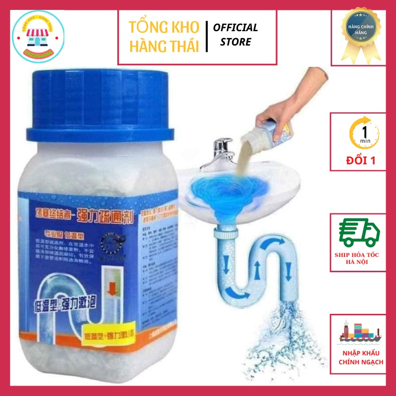 Bột Thông Cống - Bột Thông Cống Cực Mạnh - Xử Lý Tắc Đường Ống, Bồn Cầu, Bồn Rửa Bát (1000706)