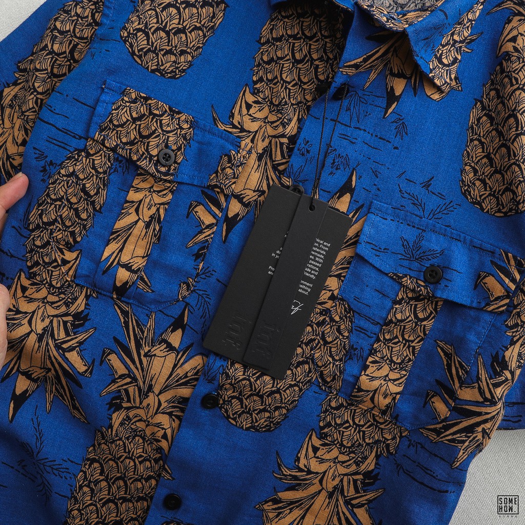 Áo Sơ Mi Nam INF Ngắn Tay Họa Tiết, Chất Vải Cotton Dày Dặn Cao Cấp, SM004826, SOMEHOW