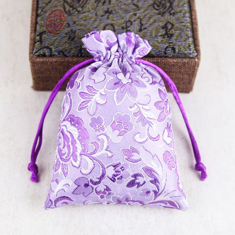 túi gấm đỏ đựng trang sức 10x13cm