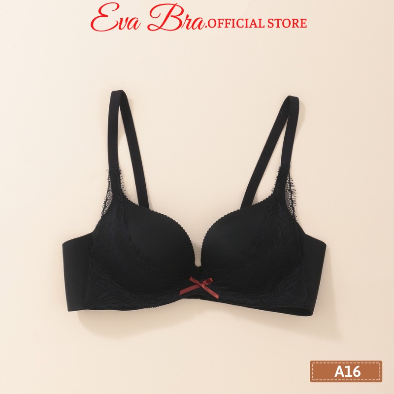 Áo ngực Eva Bra mềm mịn mix ren thanh lịch, lên form xinh xắn GA16