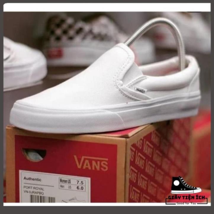 Giày Thể Thao Nam Nữ, Giày vαns slip-on trắng ( full box) - red apple shop