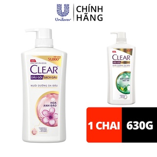 Dầu gội đầu clear sạch gàu ngứa và vi khuẩn suốt 24 Giờ 630g