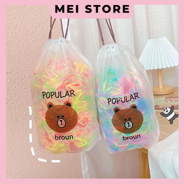 Thun Buộc Tóc Đủ Màu Cho Bé Túi 4000 Sợi