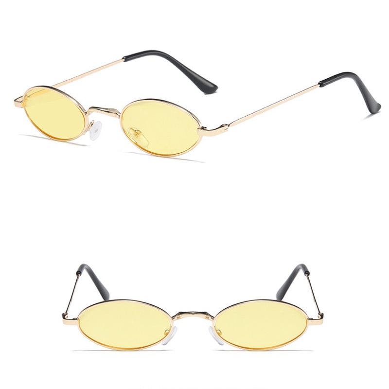 Kính Mát Gọng Oval Kim Loại Chống Tia UV Thời Trang Cho Bé