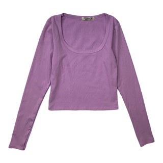 Áo croptop tay dài màu tím hottrend