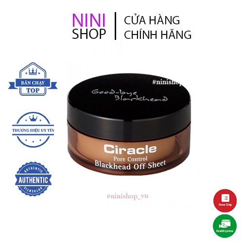 Miếng dán lột mụn đầu đen kiềm dầu se khít lỗ chân lông Ciracle Pore Control Blackhead Off Sheet 40 Sheets