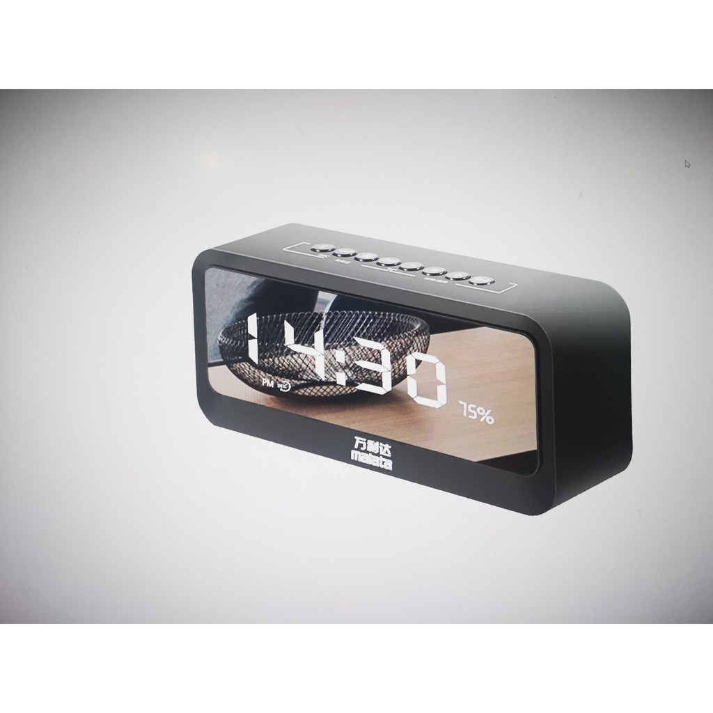 Loa Bluetooth Malata, thiết kế siêu đẹp, báo thức, FM, màn hình LED đồng hồ nét, Gương soi, đèn ngủ, hình thật 100%