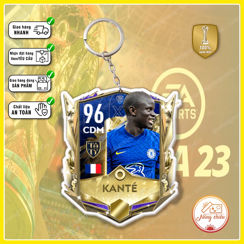 Móc khóa thẻ FFMB - Messi, C.Ronaldo, Benzema, Halladn, Kante, Modric ☘️Quà Tặng Nắng Chiều☘️