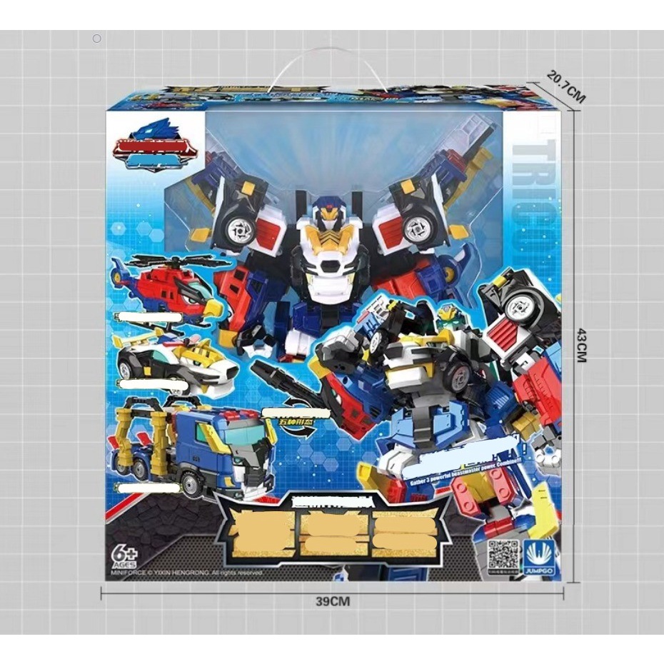 Miniforce Animaltron Biệt đội siêu nhân nhí Chiến binh thú (hàng chính hãng) - Siêu Robot Tri Cop (3 in 1) - mã 8530