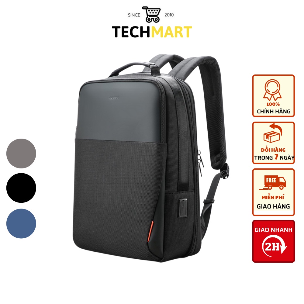 Balo Cao Cấp Chính Hãng BOPAI Phong Cách Doanh Nhân, Chống Thấm Nước, Tích Hợp Cổng USB, Có Thể Mở Rộng
