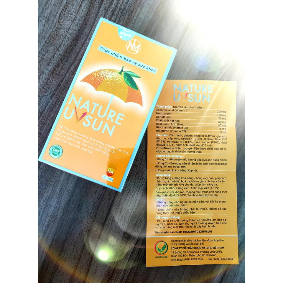 Viên uống Nature Uvsun -  Giúp chống oxy hóa & làm sáng da, giảm tác hại của ánh nắng mặt trời cho da - cvspharmacy | BigBuy360 - bigbuy360.vn