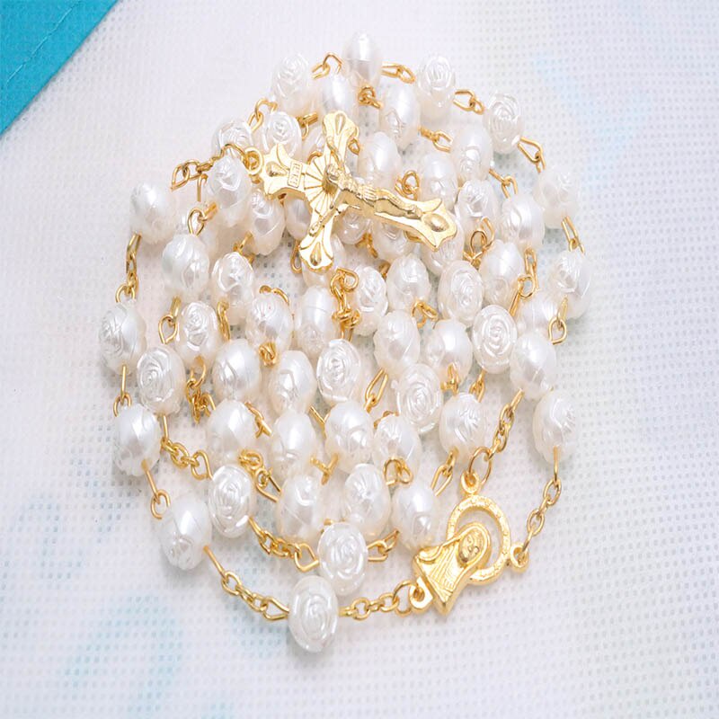 1 Vòng cổ Hạt Vàng Hồng Mặt Thánh Giá