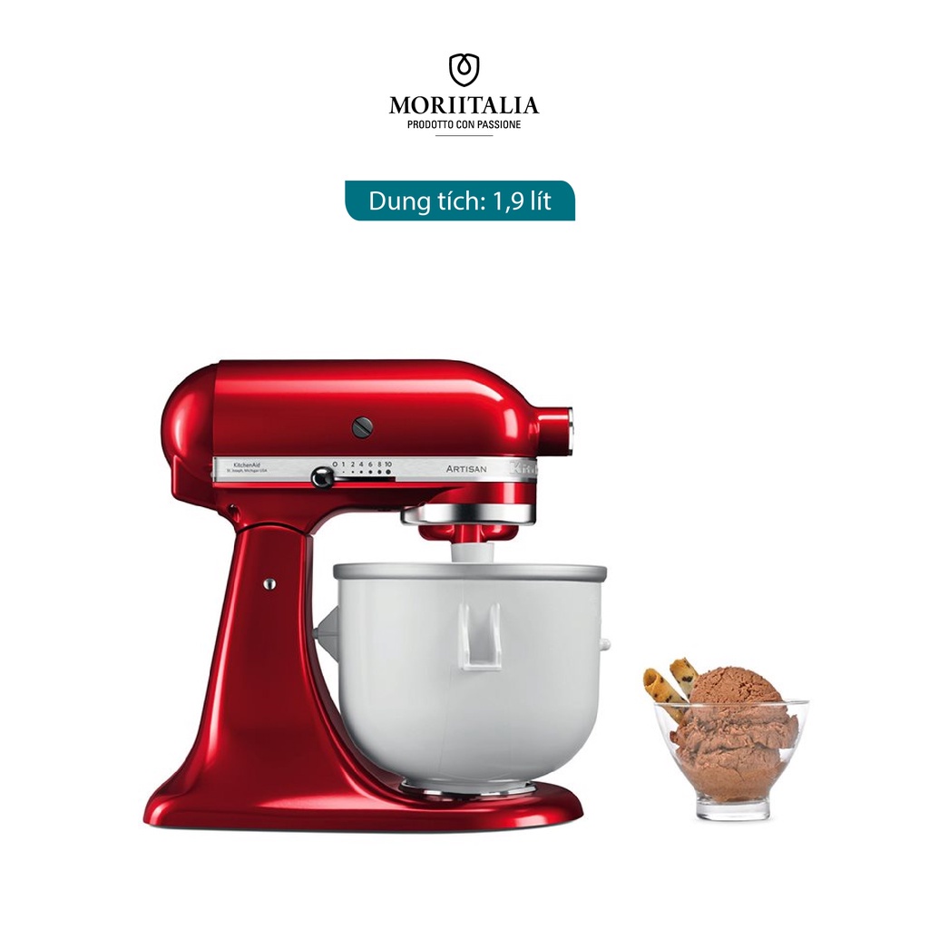 Thố làm kem KitchenAid 1,9 lít chính hãng, tiện lợi Moriitalia 5KICA0WH