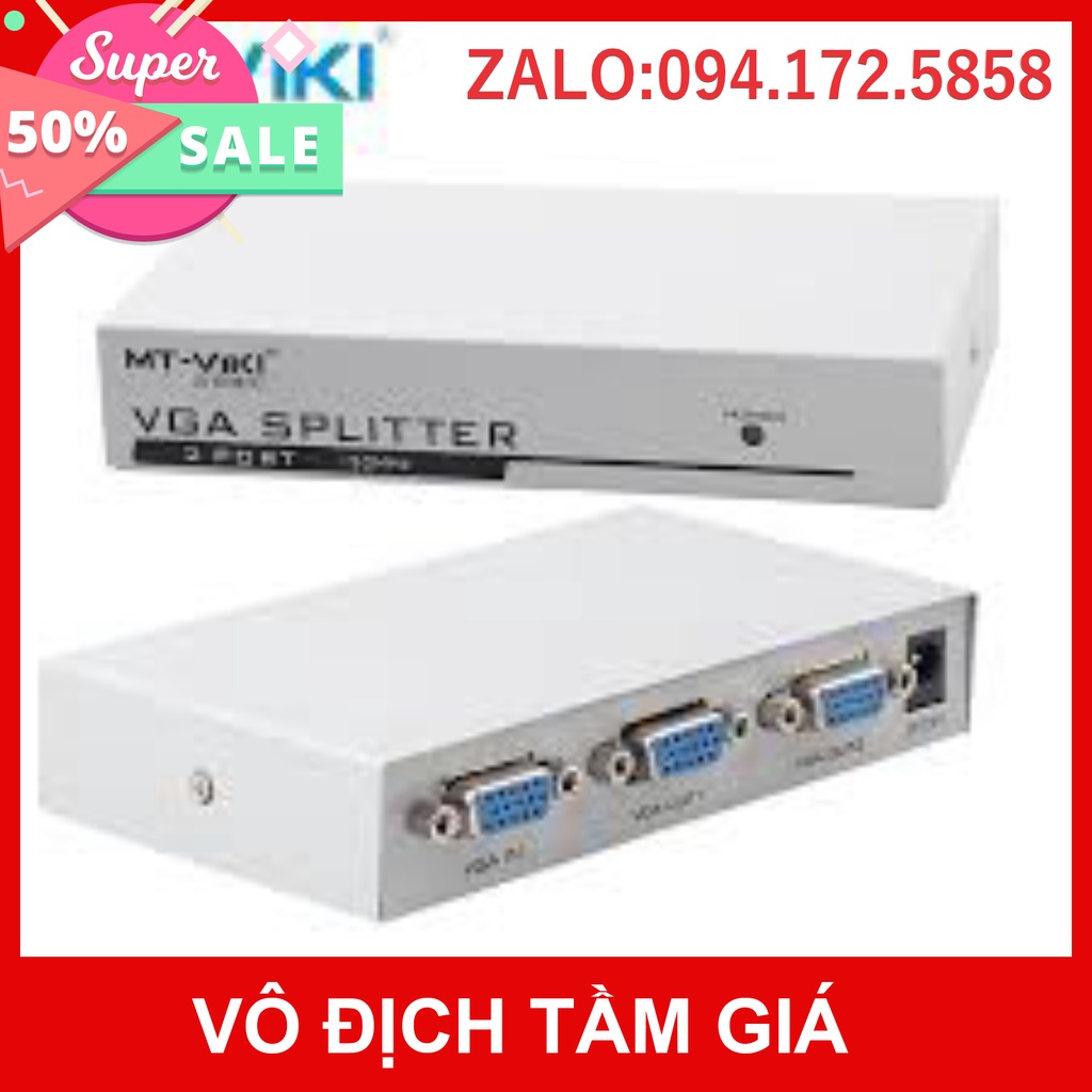 HOT - Bộ chia vga 1 ra 2 chia 1 cpu ra 2 màn hình MT-1502-K