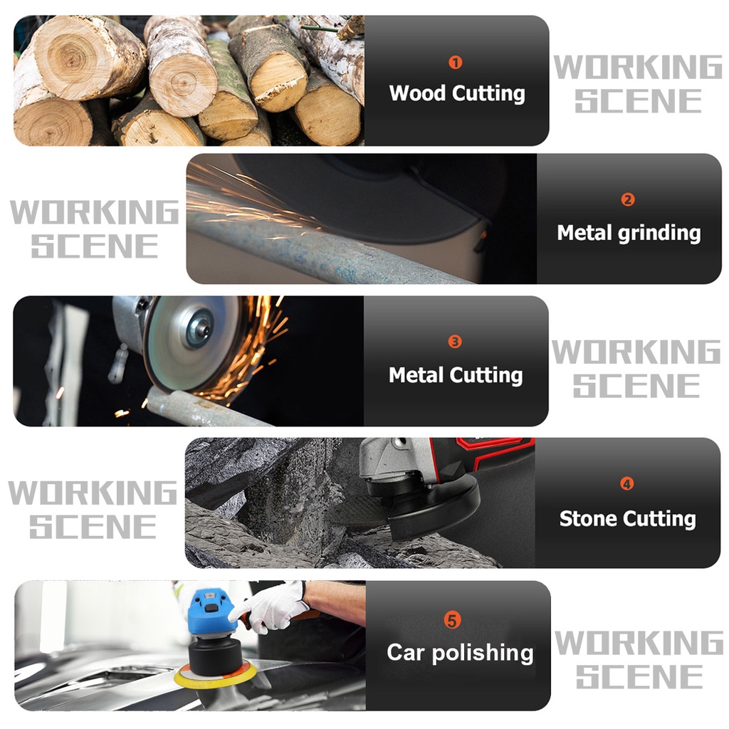 Máy Mài Đánh Bóng Xe Hơi 588vf Không Chổi Than 2 Trong 1 6 Tốc Độ