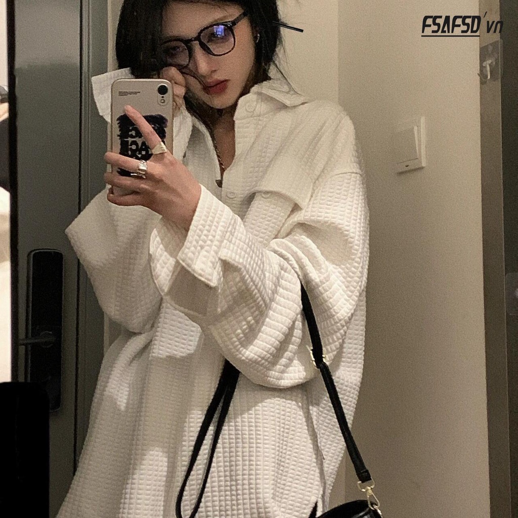 Áo Khoác Nữ Phong Cách Retro Mỹ Cá Tính