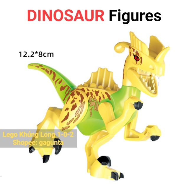 Đồ Chơi Khủng Long 2022 Bộ 8 Con Nhiều Chủng Loài Hãng Lele con dài 12cm x cao 8cm