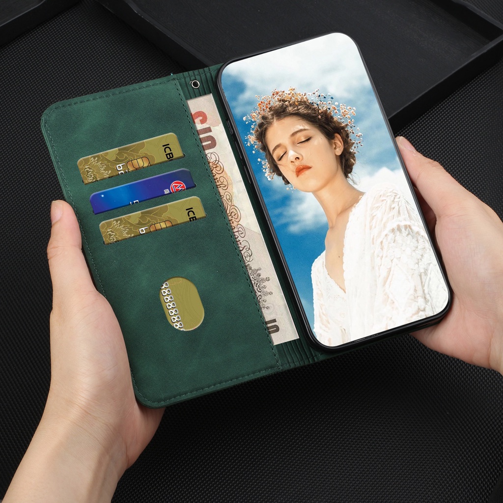Bao Da PU Điện Thoại Nắp Lật Nam Châm Kiêm Ví Đựng Thẻ Cho Samsung Galaxy S22 Ultra S22 Plus S22 + A13 A23 A33 A53 A73 M23 5G Ốp