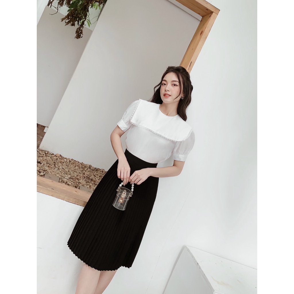 Áo thiết kế viền ren ngọt ngào thời trang thiết kế nữ Calie House A203 | BigBuy360 - bigbuy360.vn