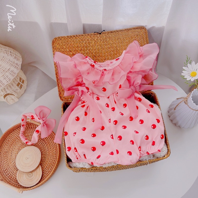 REN HỒNG Body tặng nơ cho bé mã 44058