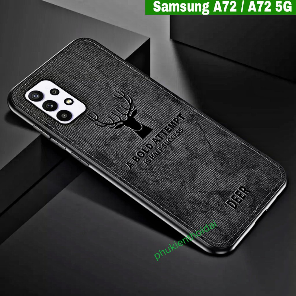 ỐP LƯNG SAMSUNG A72 / A72 5G VÂN VẢI ĐẦU HƯƠU NAI