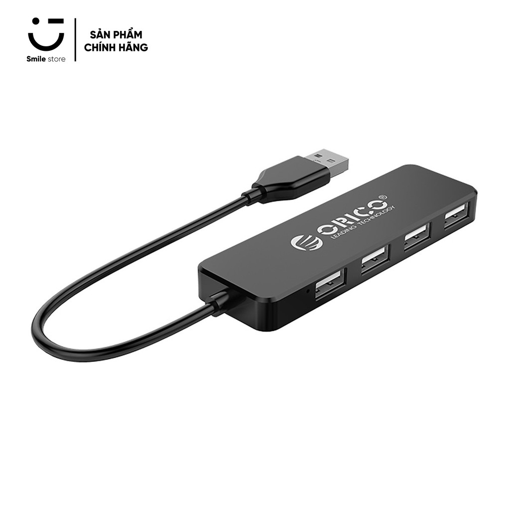 Bộ Chia USB 4 Cổng 2.0 HUB USB ORICO Hỗ Trợ Cho Tất Cả Các Dòng Máy Tính Để Mở Rộng Thêm Cổng USB - Hàng Chính Hãng