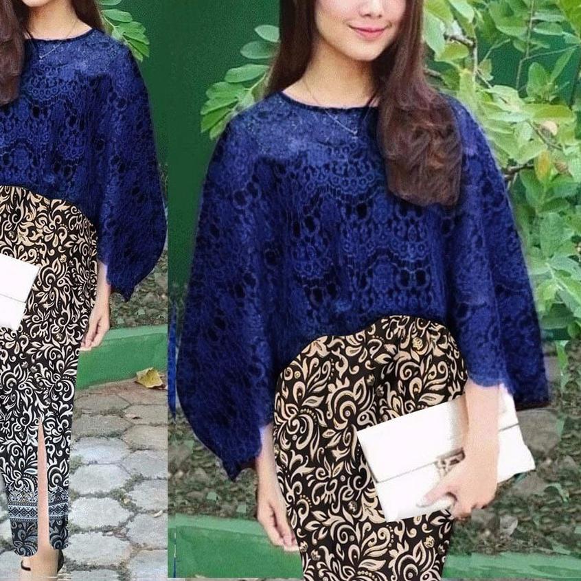 ✵ Cape Vanya Bộ Áo Kiểu Tay (5 Wrn) + Chân Váy Prada Cotton Lấp Lánh | BigBuy360 - bigbuy360.vn