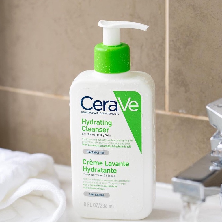 Sữa Rửa Mặt CERAVE HYDRATING Cleanser For Normal To Dry Skin dưỡng ẩm cho da khô 236ml