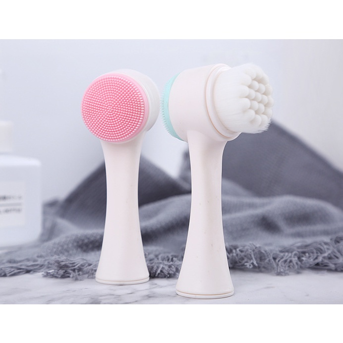 Cọ rửa mặt - cọ mát xa 2 đầu êm nhẹ sạch da