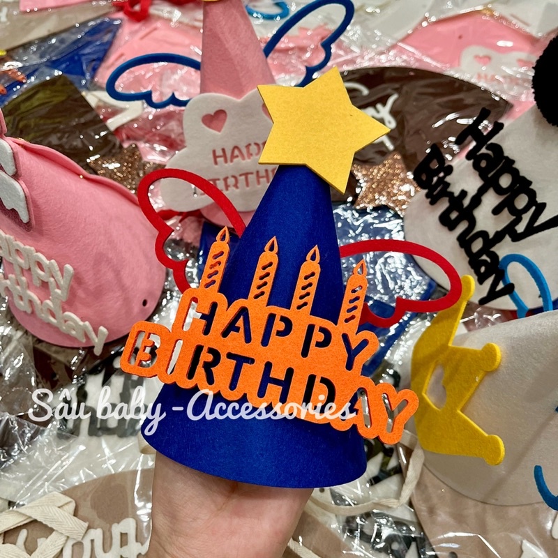 Mũ sinh nhật 3D phong cách Hàn Quốc nhiều mẫu đáng yêu cho bé