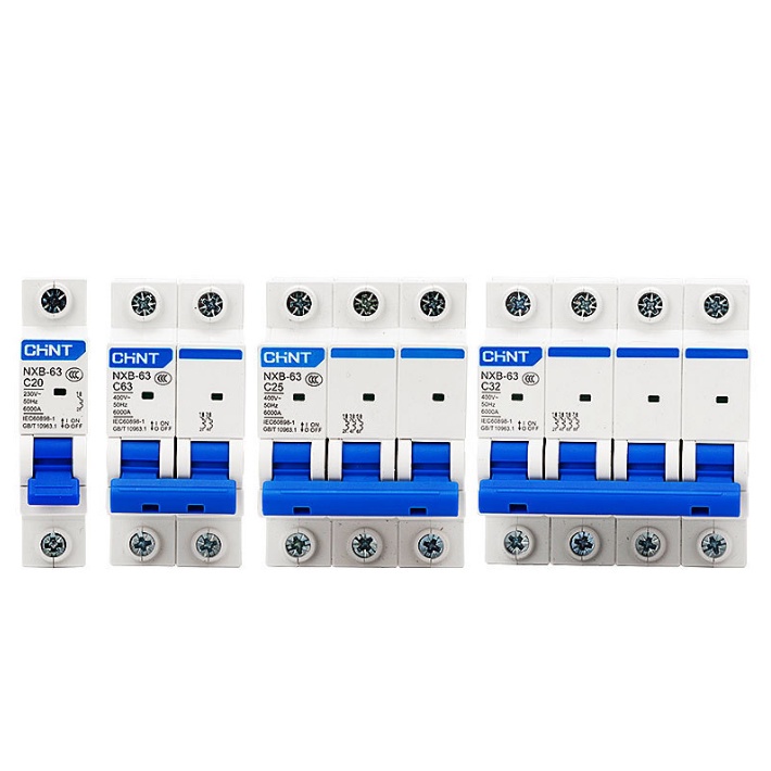 [CHÍNH HÃNG] Aptomat MCB CHINT NXB63 1P 2P 3P C16A~C63A - Aptomat tép CHINT các loại