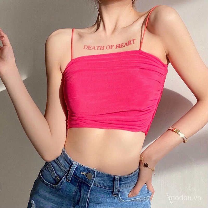 Áo Tank Top Lưới Xếp Ly C4Al