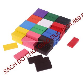 Bộ đồ chơi domino gỗ nhiều màu 120 quân