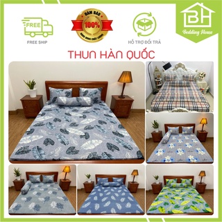 Bộ drap 4 món thun lạnh Hàn Quốc nhiều màu sắc