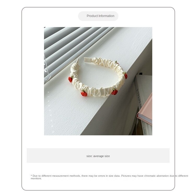 Dây Buộc Tóc Vải Lưới Họa Tiết Hoa Hồng Lãng Mạn Dành Cho Nữ