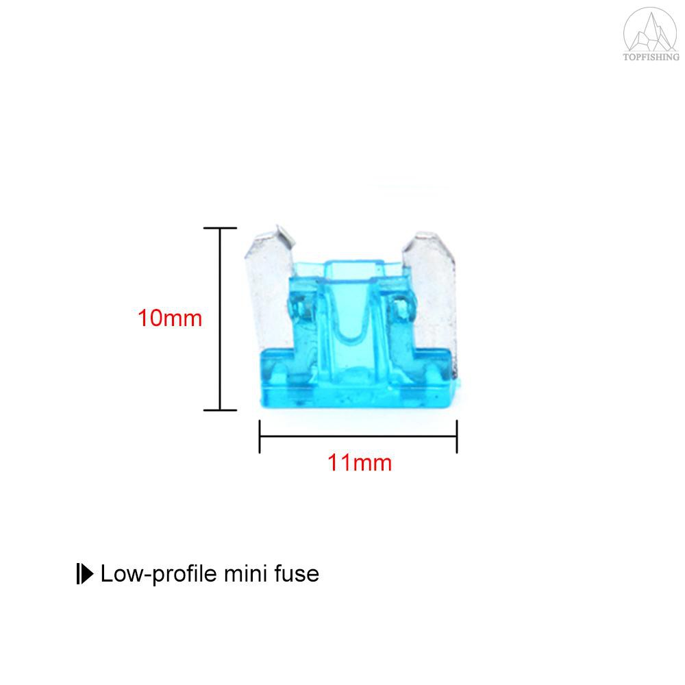 Tfh★10Pcs 12V Car Add-a-circuit Low Profile Mini Fuse Tap Adapter Mini Blade Fuse Holder with 5Pcs 15A Fuses