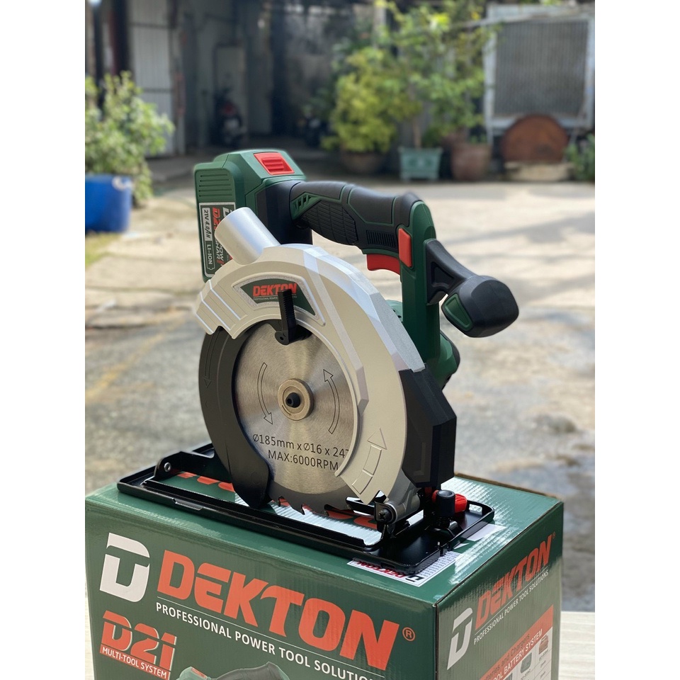 Máy Cưa Gỗ DÙNG PIN 21V LƯỠI 185mm Dekton Motor Brushless D21-CG185 HỆ PIN D21