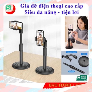 [CHÍNH HÃNG] Giá đỡ điện thoại Microphone Stands,đế chân tròn để bàn,kẹp chống lưng 360, giá đỡ tiện lợi đa năng