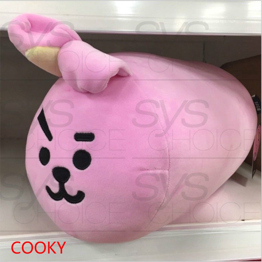 Kpop BTS BT21 Cute Long Round Tube Plush Pillow TATA MANG Sofa Cushion Bolster