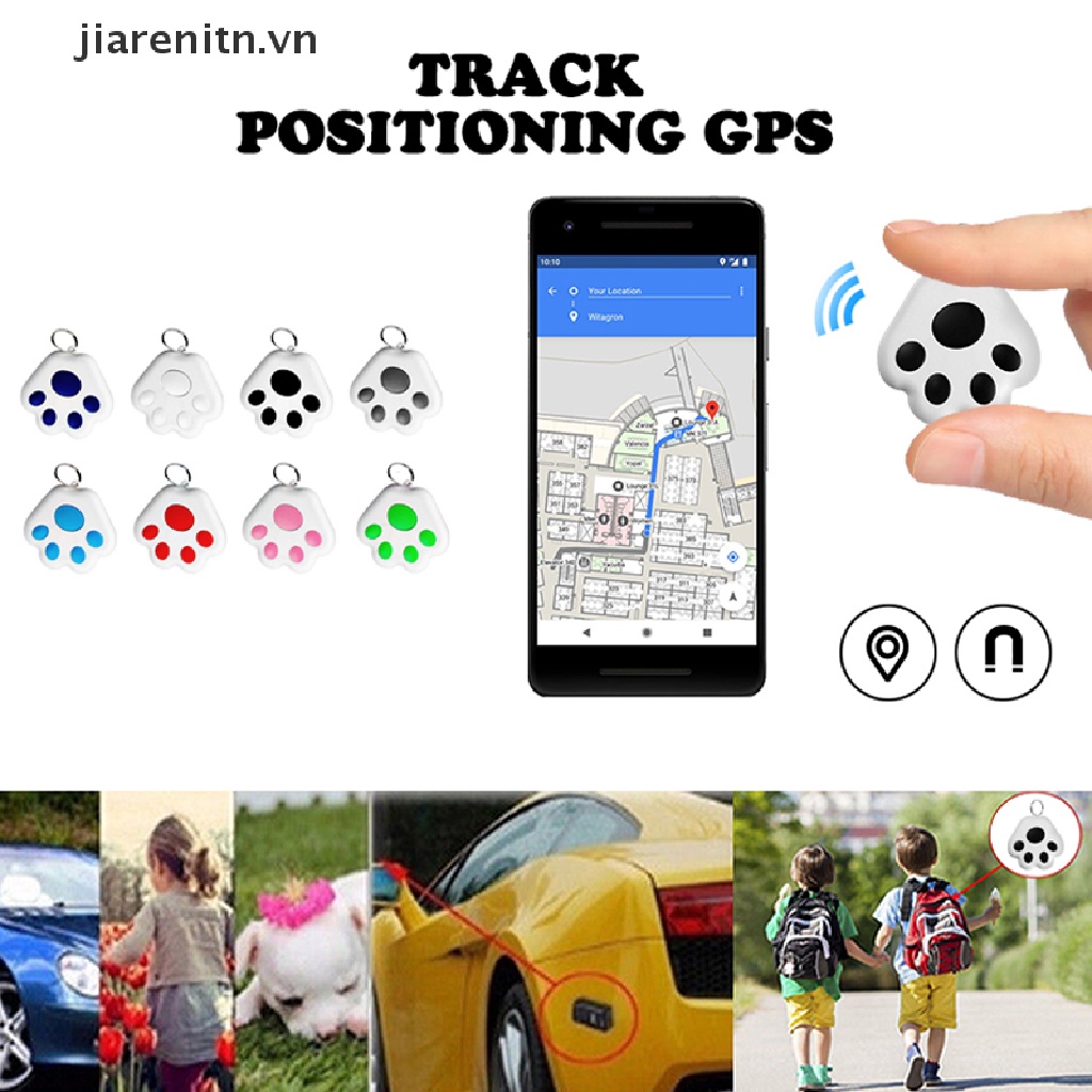 Móc Khóa Hình Dấu Chân Chó Có Định Vị GPS Kết Nối Bluetooth Điện Thoại Chống Thất Lạc