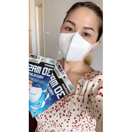 Gói 5 Cái Khẩu Trang 3D Mask Superfit Virus BlackSản Xuất Nhật Bản