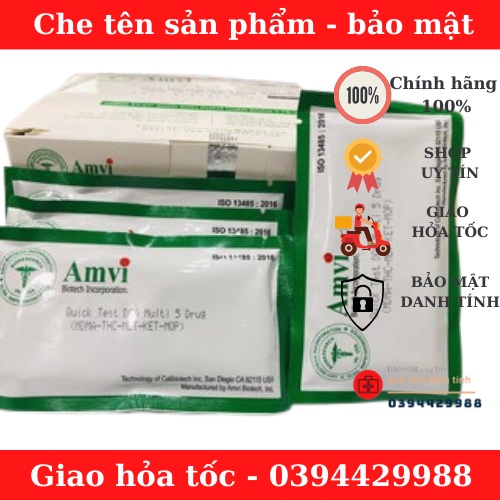 Que test thử ma túy tổng hợp 5 chân Amvi Biotech nước tiểu nhanh chóng tại nhà,chính xác, bảo mật,Che tên sản phẩm