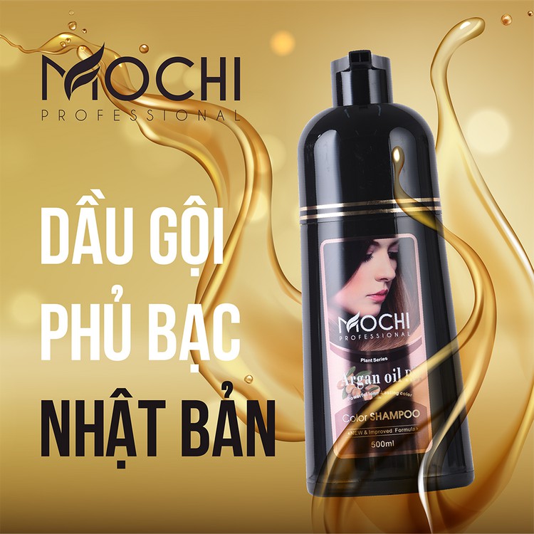 Dầu gội phủ bạc Mochi Nhật Bản Màu nâu